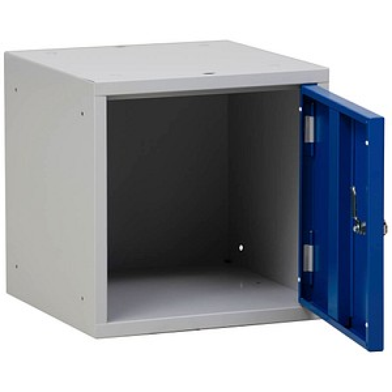 Gürkan Schließfachschrank lichtgrau, enzianblau 107001, 1 Schließfach 38,0 x 38,0 x 38,0 cm – Bild 1 von 5