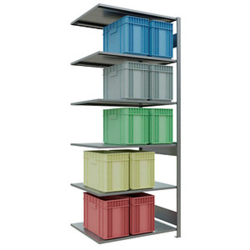 SCHULTE Anbau-Schwerlastregal MULTIplus 150 12786-LR silber 100,0 x 80,0 x 250,0 cm – Bild 1 von 8