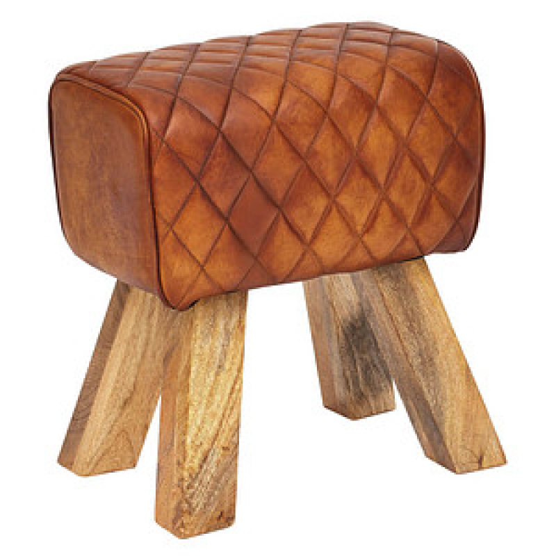 WOHNLING Fußhocker WL6.092 braun Leder, 1 St. – Bild 1 von 5