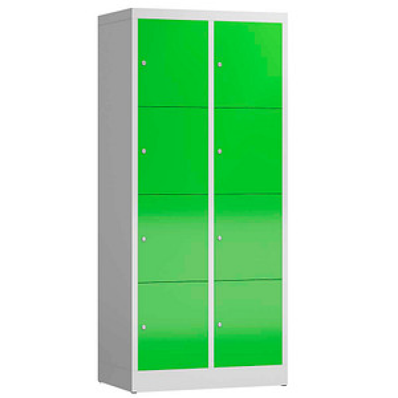 ClassiX Schließfachschrank gelbgrün, lichtgrau X-523425, 8 Schließfächer 80,0 x 50,0 x 180,0 cm – Bild 1 von 2