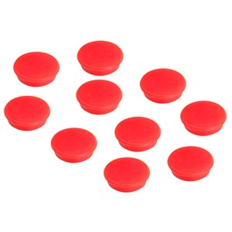 FRANKEN Haftmagnet Magnete rot, Kunststoff Ø 3,2 x 0,7 cm, 10 St. – Bild 1 von 2