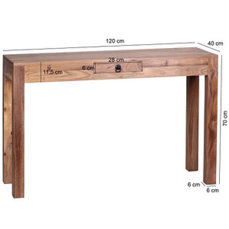 WOHNLING Schreibtisch coffee rechteckig, 4-Fuß-Gestell braun 120,0 x 40,0 cm – Bild 1 von 7