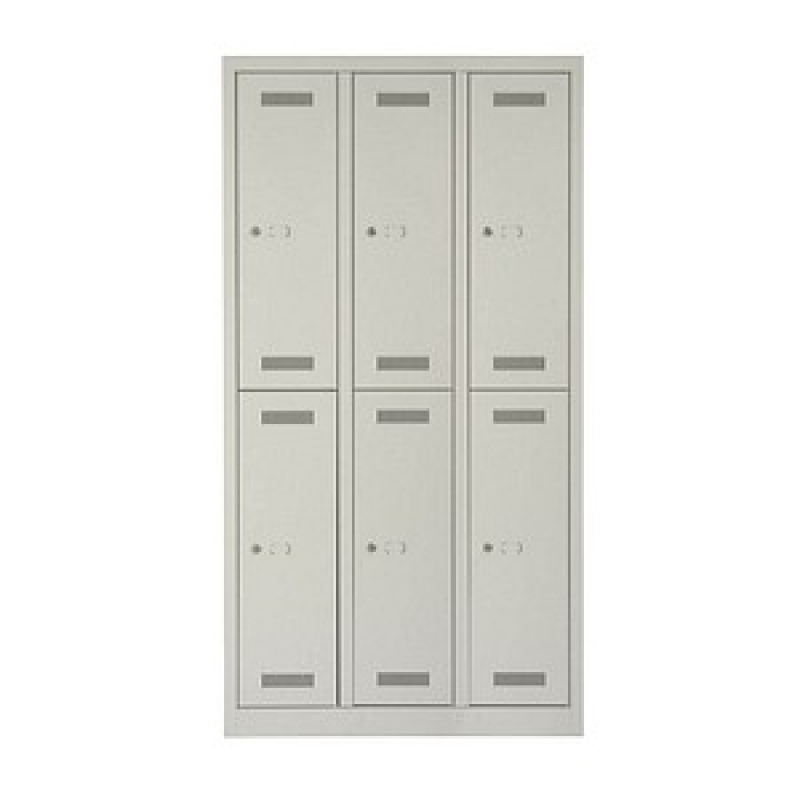 BISLEY Spind MonoBloc ML09T2 lichtgrau ML09T2645, 6 Schließfächer 90,0 x 50,0 x 170,0 cm – Bild 1 von 3