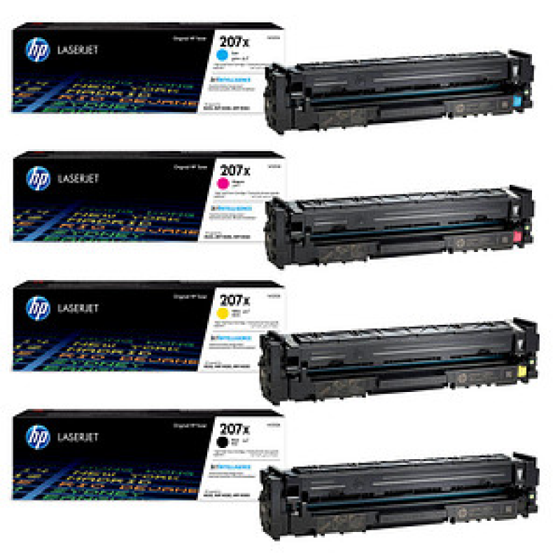 HP 207X (W2210X/W2211X/W2213X/W2212X) schwarz, cyan, magenta, gelb Tonerkartuschen, 4er-Set – Bild 1 von 9