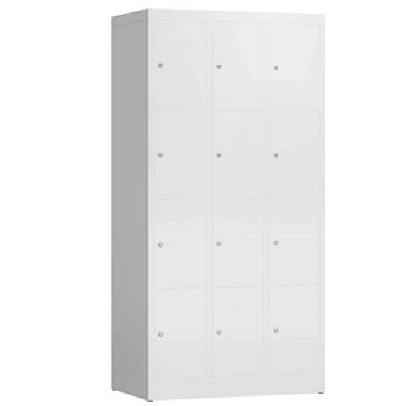 ClassiX Schließfachschrank signalweiß X-520437, 12 Schließfächer 87,0 x 50,0 x 180,0 cm – Bild 1 von 2