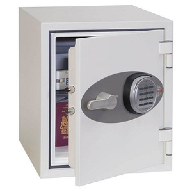 phoenix Tresor Titan II FS1282E R2 mit Feuerschutz signalweiß 35,0 x 43,0 x 41,0 cm – Bild 1 von 9
