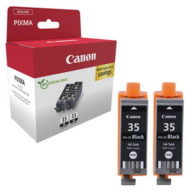 Canon PGI-35 BK Twin-Pack schwarz Druckerpatronen, 2er-Set – Bild 1 von 4
