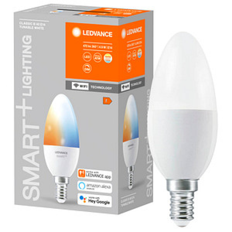 LEDVANCE LED-Lampe SMART+ WiFi Candle 40 TW E14 4,9 W matt, 1 St. – Bild 1 von 3