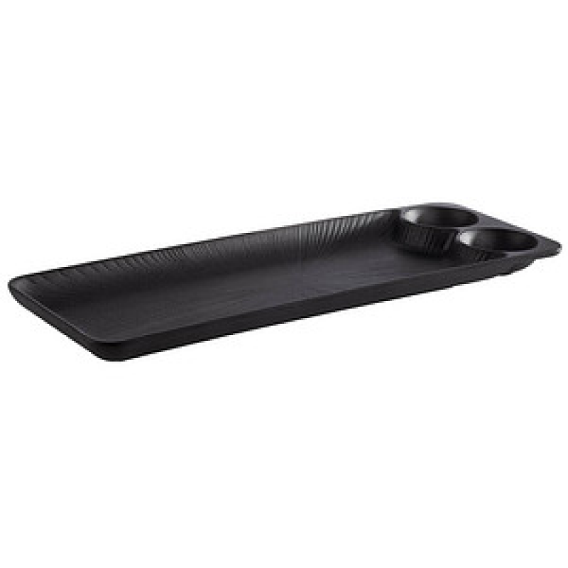 APS Tablett NERO schwarz 15,0 x 41,0 cm, 1 St. – Bild 1 von 3