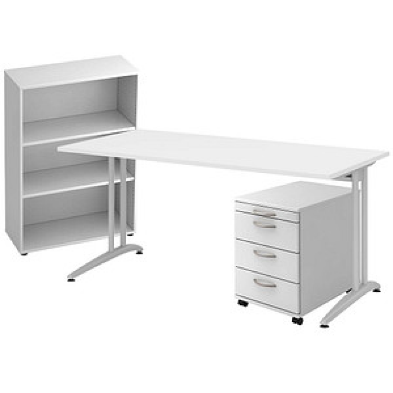 HAMMERBACHER Altus Büromöbel-Set weiß – Bild 1 von 10