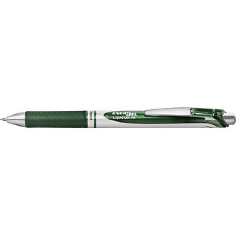 Pentel EnerGel BL77 Gelschreiber olivgrün/silber 0,35 mm, Schreibfarbe: grün, 1 St. – Bild 1 von 2