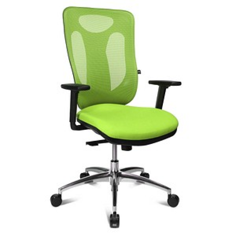 Topstar Bürostuhl Sitness Net Pro 100, NN39T T35 Stoff grün, Gestell alu – Bild 1 von 6