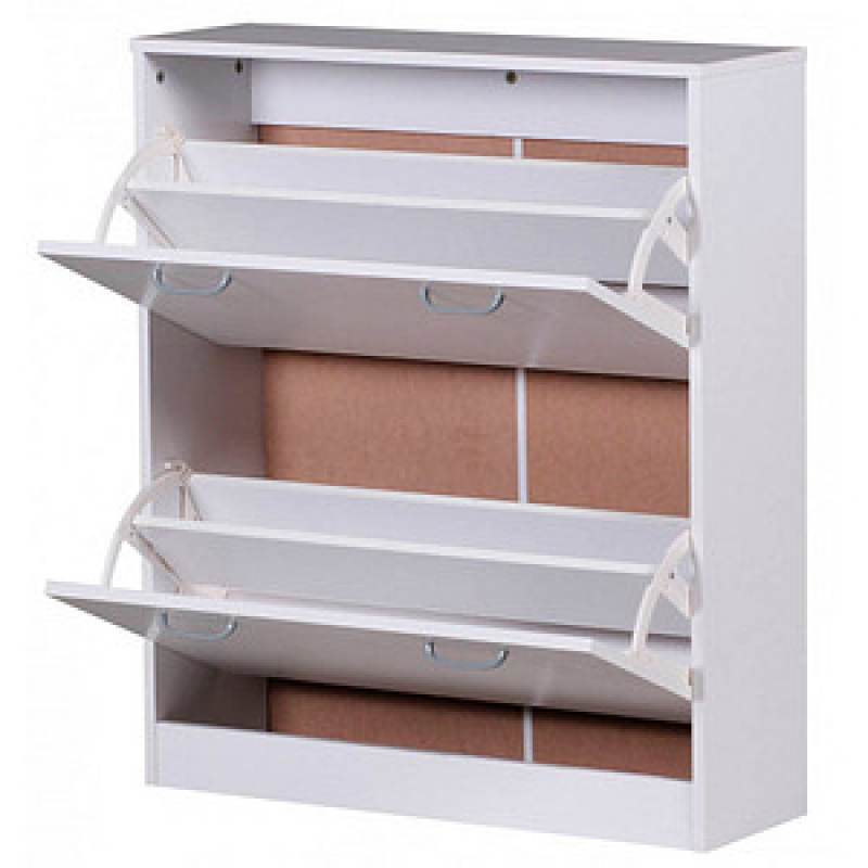WOHNLING Schuhschrank, WL1.347 weiß 2 Fachböden 75,0 x 24,0 x 87,0 cm – Bild 1 von 5