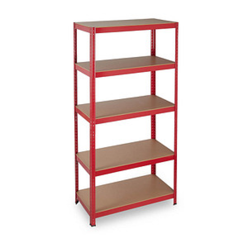 relaxdays Schwerlastregal 10026750_0 rot 90,0 x 45,0 x 180,0 cm – Bild 1 von 8