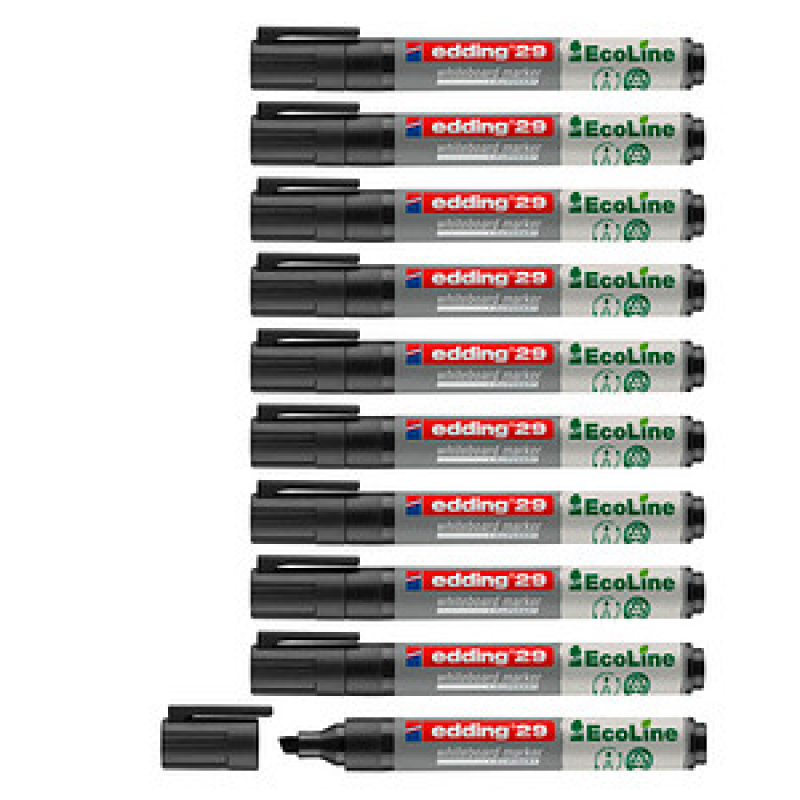 edding 29 Ecoline Whiteboard-Marker schwarz 1,0 - 5,0 mm, 10 St. – Bild 1 von 5
