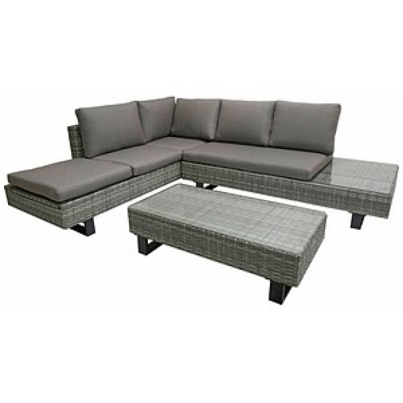 Garden Pleasure Loungegruppe CADIZ, grau Kunststoff, Metall, 11-teilig – Bild 1 von 2