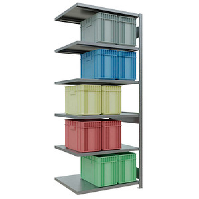 SCHULTE Anbau-Schwerlastregal MULTIplus 250 12986-LR silber 100,0 x 80,0 x 250,0 cm – Bild 1 von 8