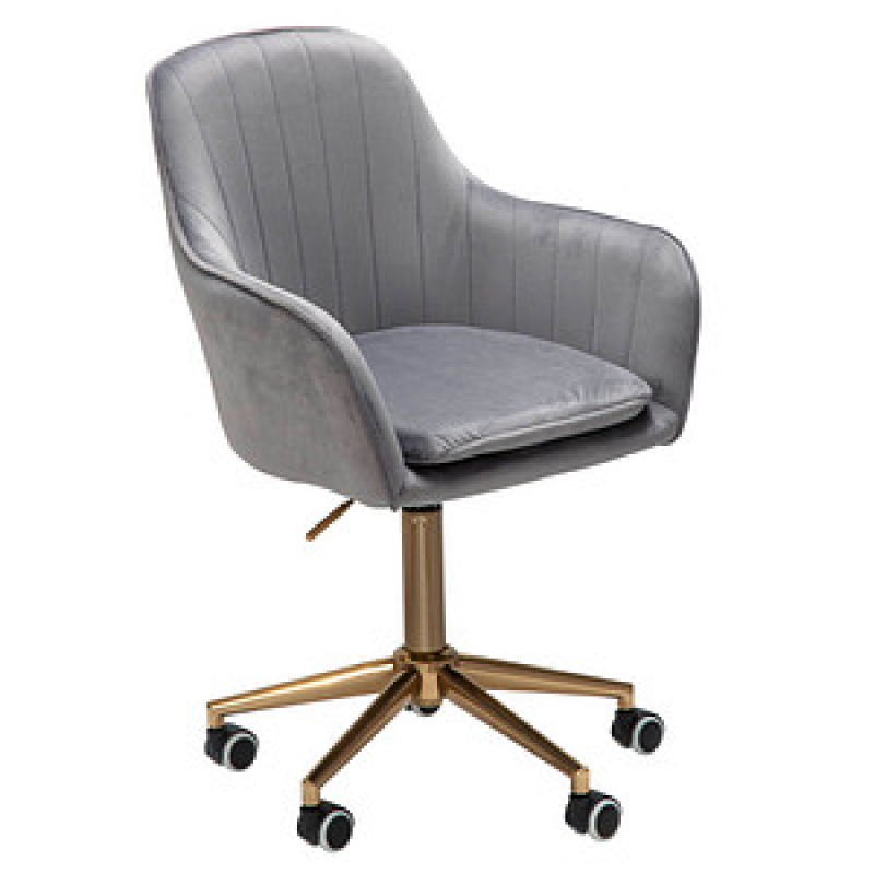 AMSTYLE Bürostuhl, SPM1.430 Stoff grau, Gestell gold – Bild 1 von 8