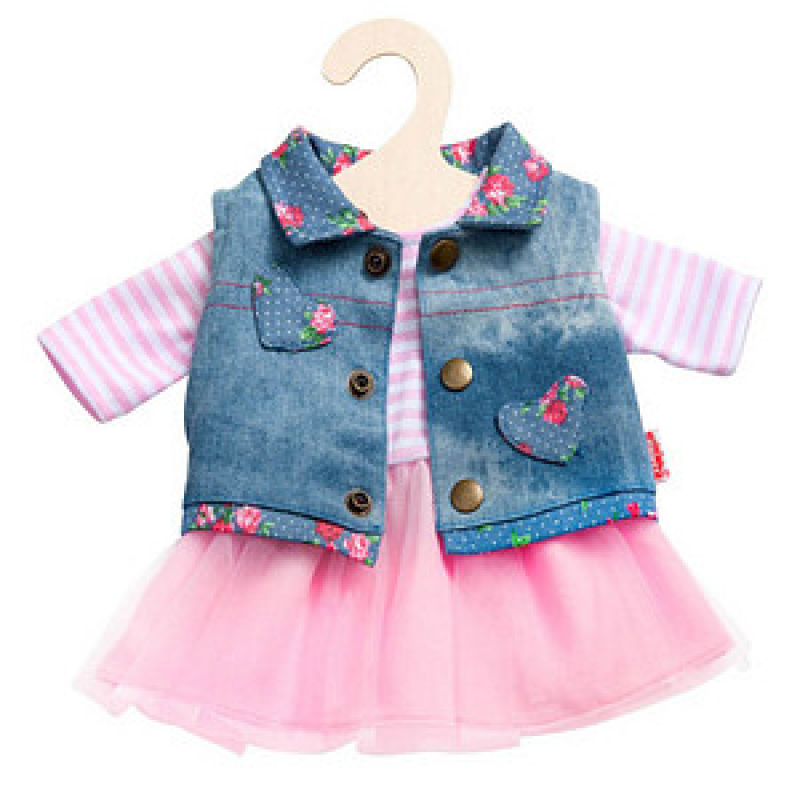 Heless® Tüllkleid mit Jeansweste Puppenzubehör