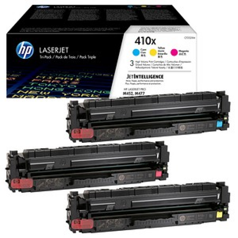 HP 410X (CF252XM) cyan, magenta, gelb Tonerkartuschen, 3er-Set – Bild 1 von 9