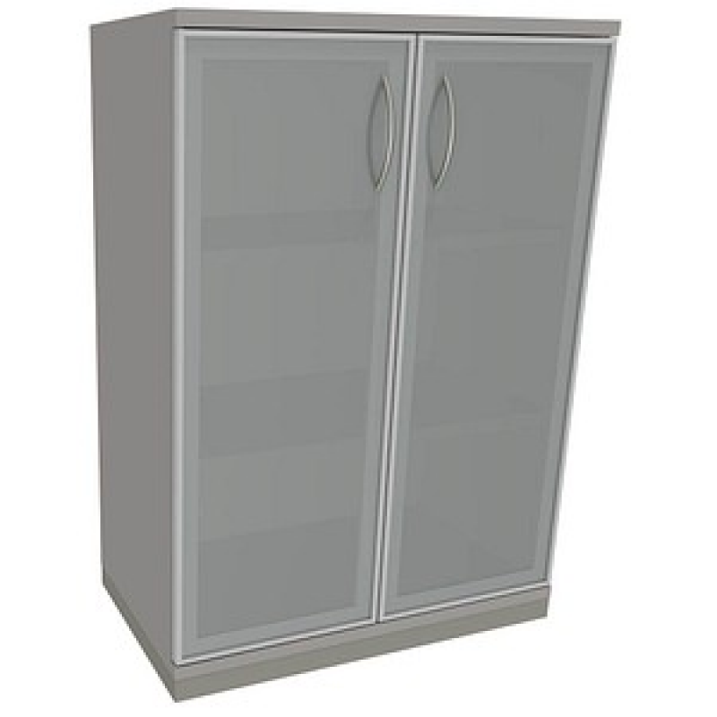 fm Aktenschrank Sidney, 4260267328965 lichtgrau, Acrylglas satiniert 2 Fachböden 80,0 x 44,2 x 113,3 cm – Bild 1 von 2
