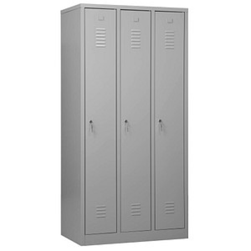Gürkan Spind lichtgrau 105295, 3 Schließfächer 90,0 x 50,0 x 180,0 cm – Bild 1 von 5
