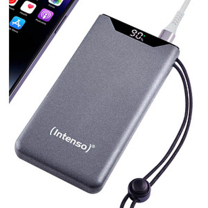 Intenso F10000 Powerbank 10.000 mAh grau – Bild 1 von 8