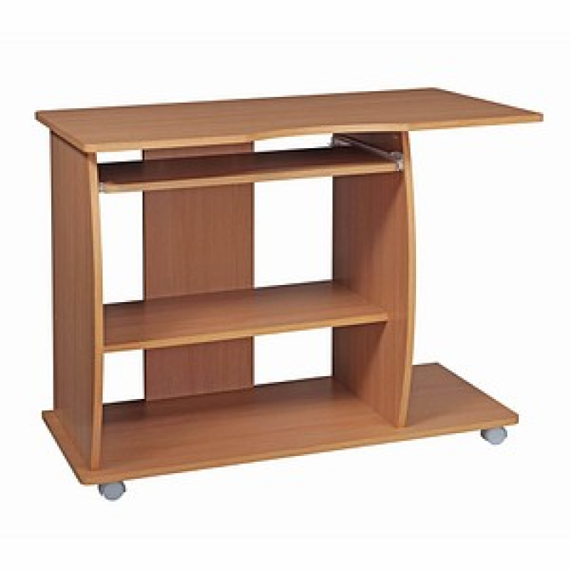 WOHNLING Schreibtisch buche rechteckig, Wangen-Gestell buche 90,0 x 50,0 cm – Bild 1 von 7