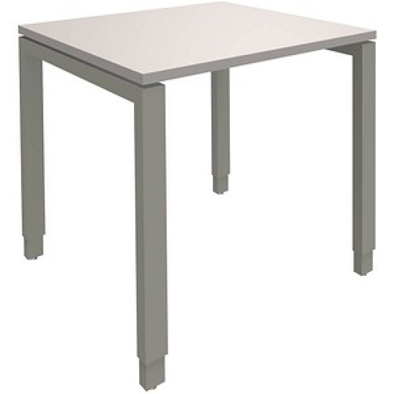 fm Sidney höhenverstellbarer Schreibtisch lichtgrau rechteckig, 4-Fuß-Gestell Quadratrohr silber 80,0 x 80,0 cm – Bild 1 von 2