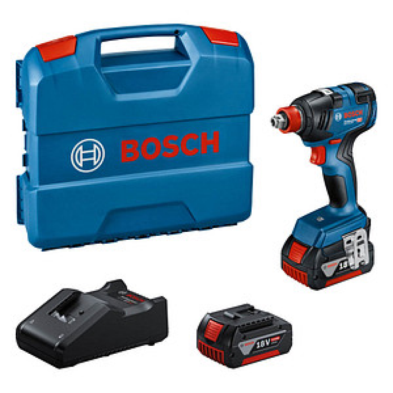 AKTION: BOSCH Professional GDX 18V-200 Akku-Drehschlagschrauber 2x 18,0 V, mit 2 Akkus mit Prämie nach Registrierung – Bild 1 von 7