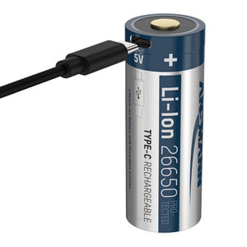 ANSMANN USB-Akku mit Ladekabel Li-Ion 26650 5100 mAh, 1 St. – Bild 1 von 6
