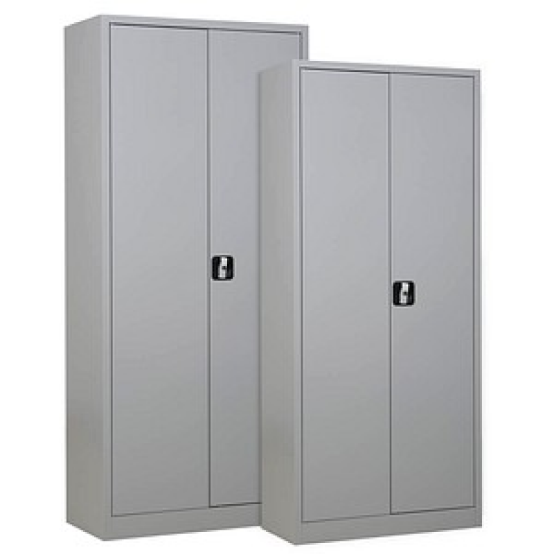 Gürkan Stahlschränke 109079 lichtgrau 4 Fachböden 92,0/80,0 x 42,0/38,0 x 195,0/180,0 cm, aufgebaut, 2 St. – Bild 1 von 6