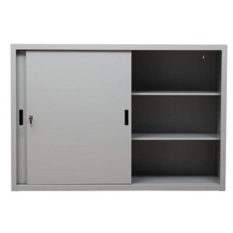 Gürkan Schiebetürenschrank, 100275 lichtgrau 2 Fachböden 160,0 x 45,0 x 109,0 cm – Bild 1 von 6
