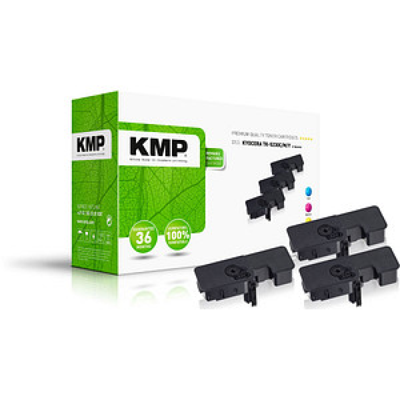 KMP K-T83CMYX cyan, magenta, gelb Toner kompatibel zu KYOCERA TK-5230C/M/Y, 3er-Set – Bild 1 von 3