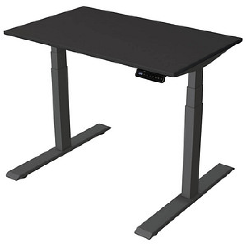 Kerkmann Smart office elektrisch höhenverstellbarer Schreibtisch anthrazit rechteckig, T-Fuß-Gestell grau 100,0 x 60,0 cm – Bild 1 von 4