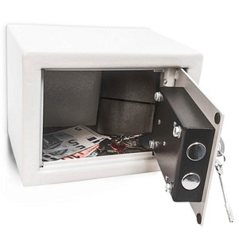 relaxdays Möbeltresor hellgrau 23,0 x 17,0 x 17,0 cm – Bild 1 von 5
