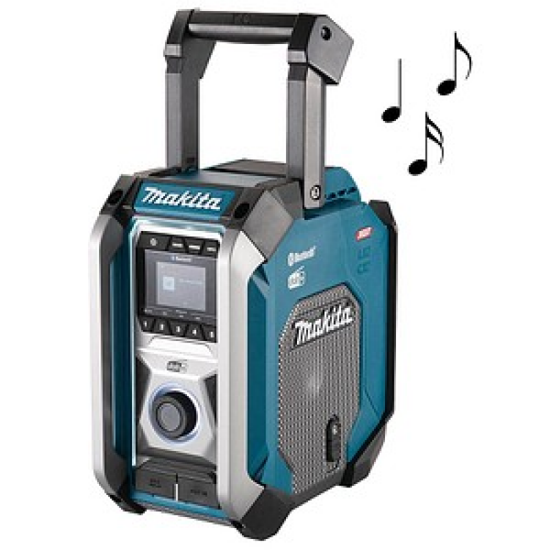 makita MR007GZ Baustellenradio blau, schwarz – Bild 1 von 11