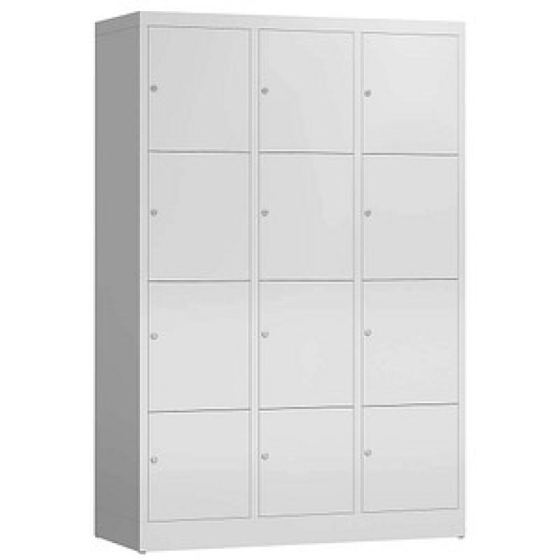 ClassiX Schließfachschrank lichtgrau X-523430, 12 Schließfächer 118,5 x 50,0 x 180,0 cm – Bild 1 von 2