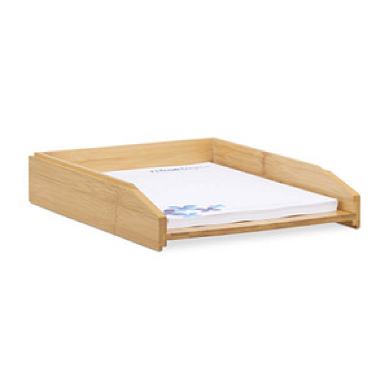 relaxdays Briefablage braun DIN A4, 1 St. – Bild 1 von 6