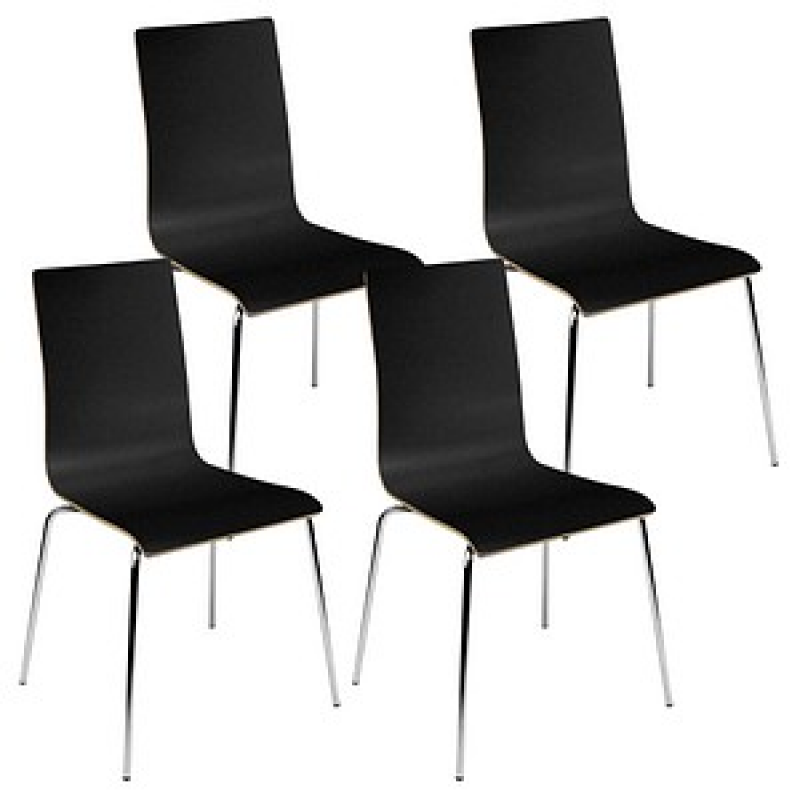 Nowy Styl Schalenstühle Cafe VII schwarz Holz, 4 St. – Bild 1 von 2