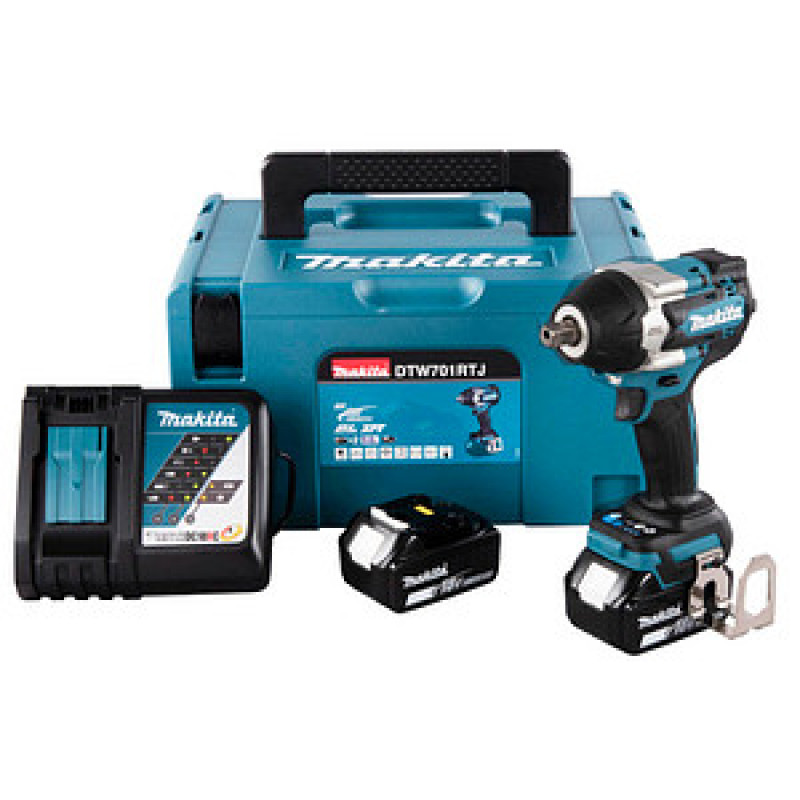 makita DTW701RTJ Akku-Schlagschrauber 18,0 V, mit 2 Akkus – Bild 1 von 11