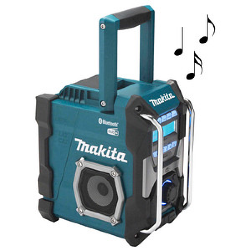 makita MR004GZ Baustellenradio blau, schwarz – Bild 1 von 11