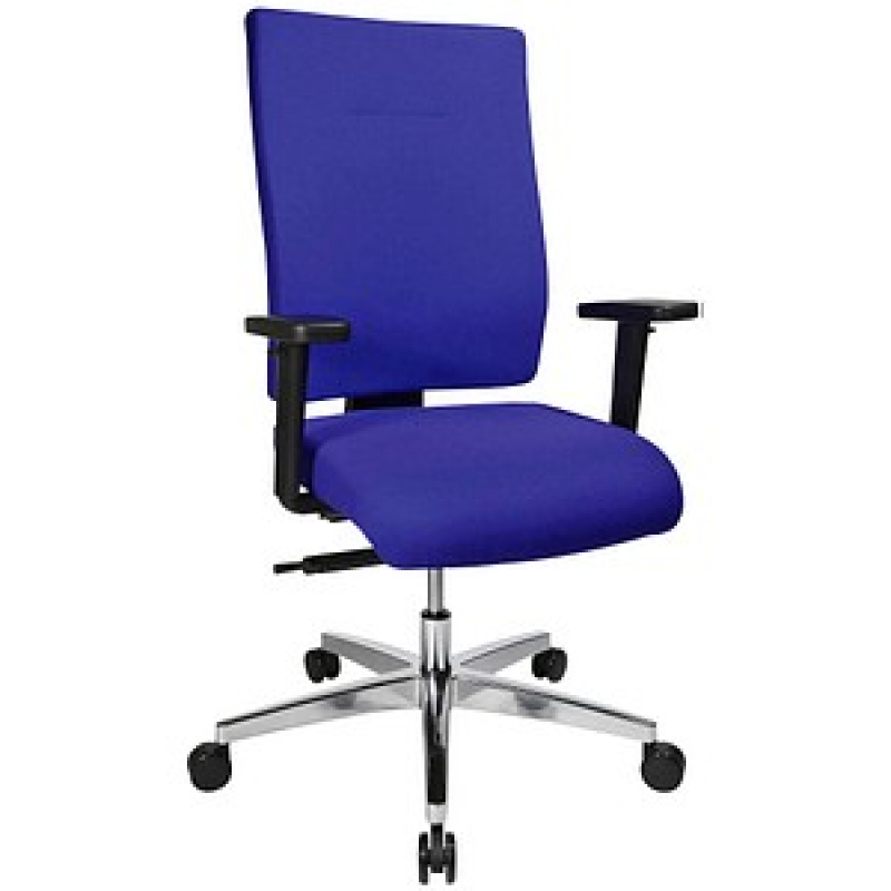 Topstar Bürostuhl Profi Star 15 High, PS49H T38Q Stoff blau, Gestell alu – Bild 1 von 5