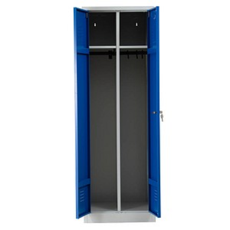 Gürkan Spind lichtgrau, enzianblau 103448, 1 Schließfach 60,0 x 50,0 x 180,0 cm – Bild 1 von 7