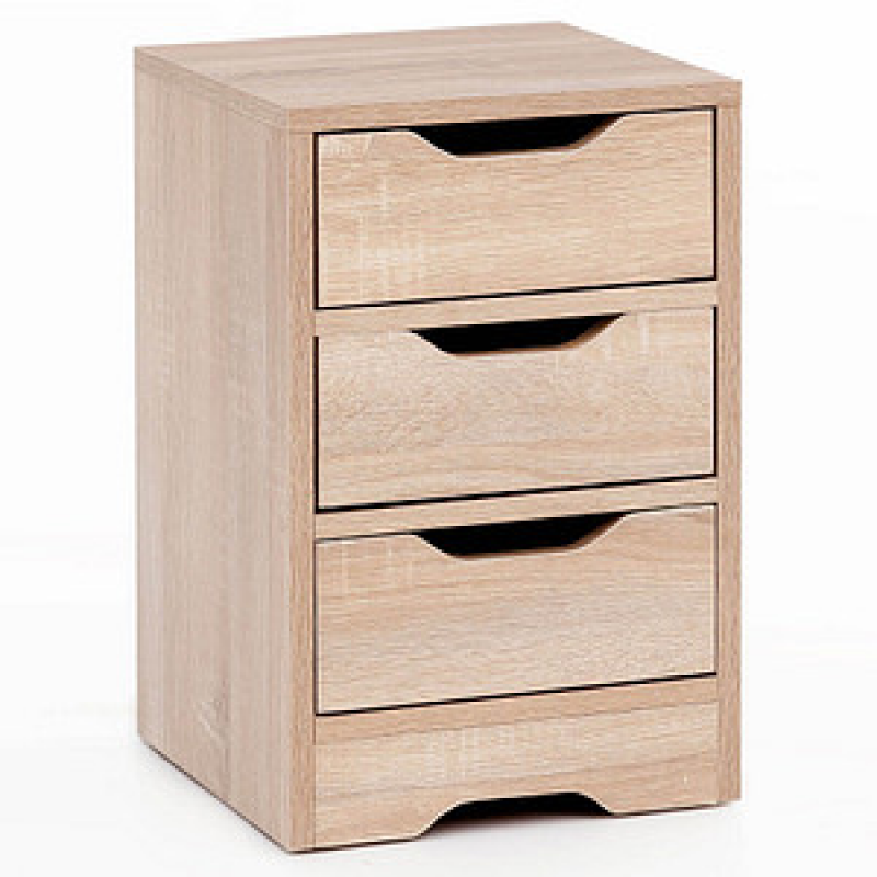 WOHNLING Nachttisch quadratisch Spanplatte sonoma-eiche 31,0 x 31,0 x 49,0 cm, 1 St. – Bild 1 von 11