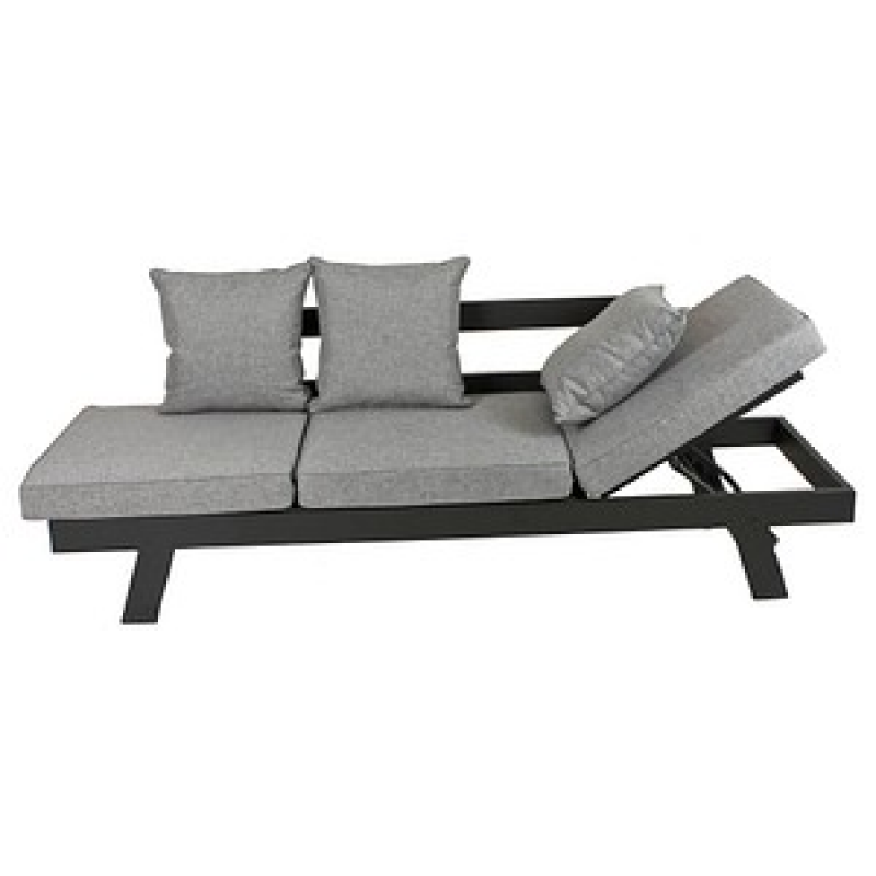 Garden Pleasure Loungesofa DONNA hellgrau, anthrazit Metall, 7-teilig – Bild 1 von 4