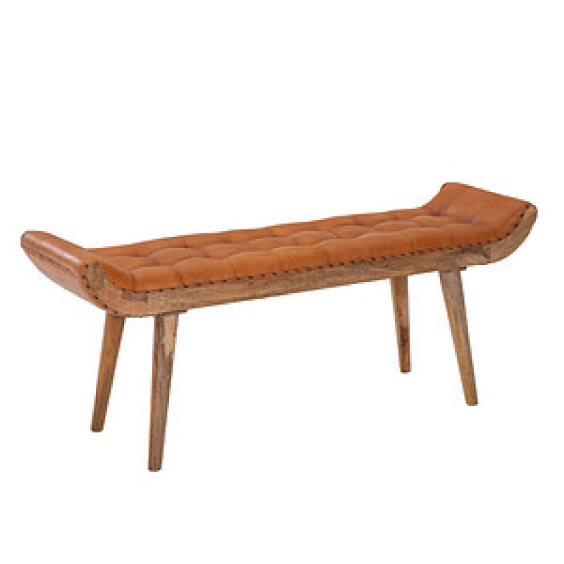 WOHNLING Sitzbank WL6.479 braun Leder 125,0 cm – Bild 1 von 6