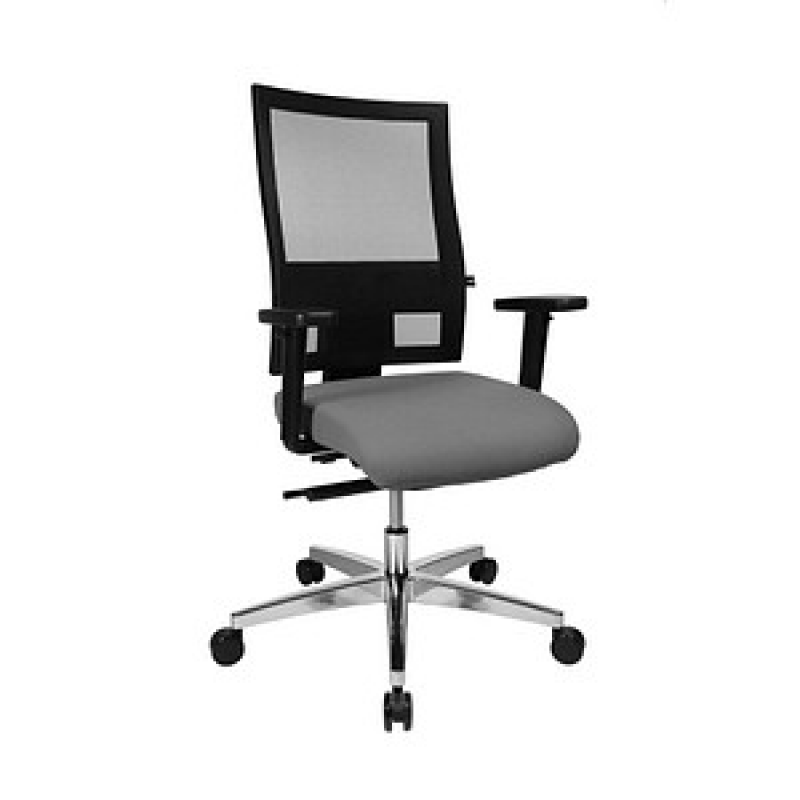 Topstar Bürostuhl Profi Net 11, PS59H T23 Stoff grau, Gestell alu – Bild 1 von 5