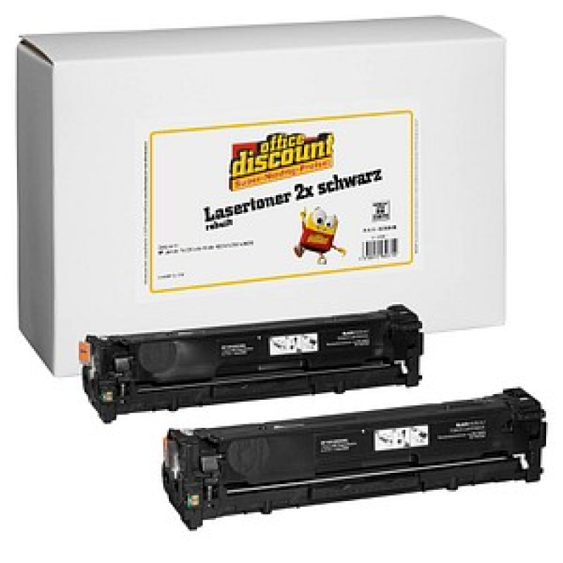 office discount schwarz Toner kompatibel zu HP 2x 131X; Canon 731H(CF210XD; 2x 6273B002), 2er-Set – Bild 1 von 3