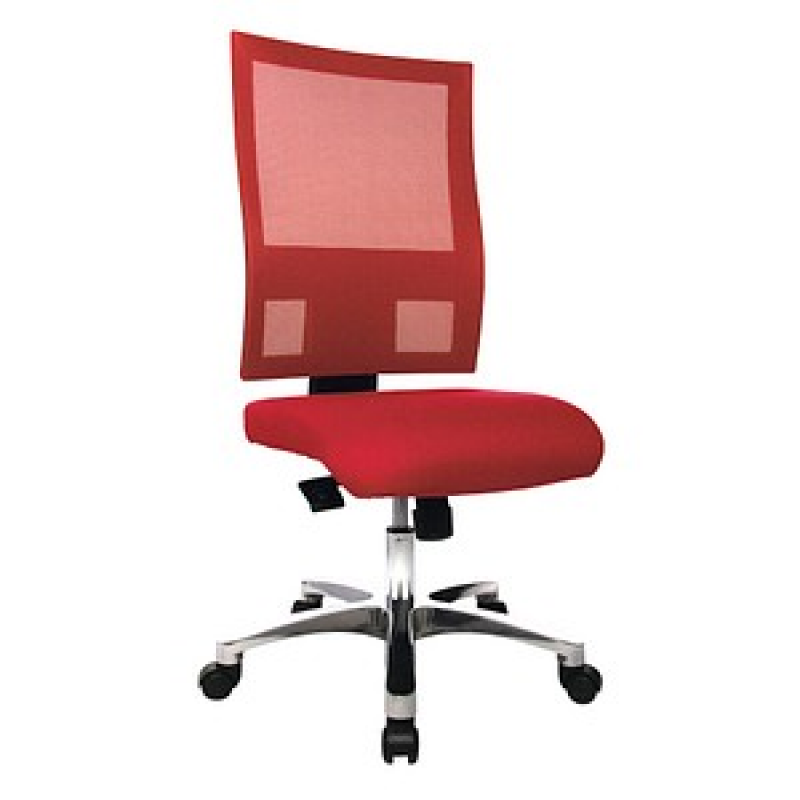 Topstar Bürostuhl Nito, PRONETSYT31 Stoff rot, Gestell alu – Bild 1 von 9